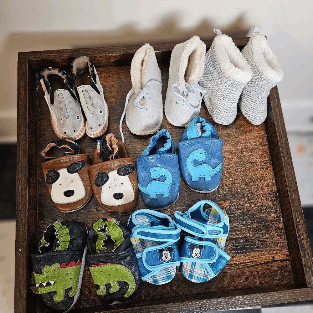 1 Lot Set of Different Season Shoes for Kids Unisex Multicolor 3-24mos